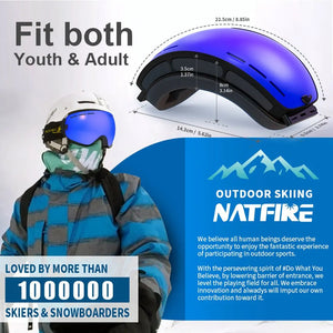 Double Layer Anti Fog Uv400 Ski Goggles With Mirror Coating 1005007171296069-Yellow