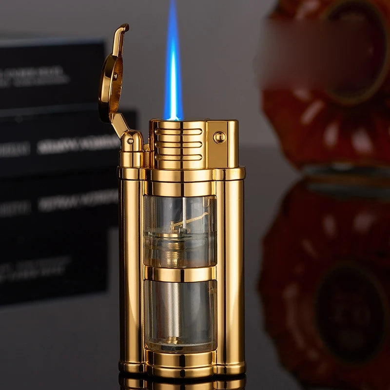 Dual Flame Butane Torch Lighter with Adjustable Windproof Jet