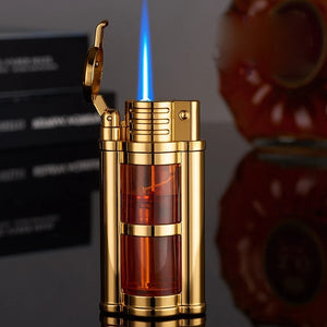 Dual Flame Butane Torch Lighter with Adjustable Windproof Jet