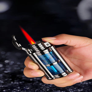 Dual Flame Butane Torch Lighter with Adjustable Windproof Jet