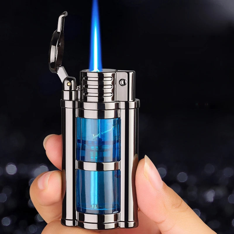 Dual Flame Butane Torch Lighter with Adjustable Windproof Jet