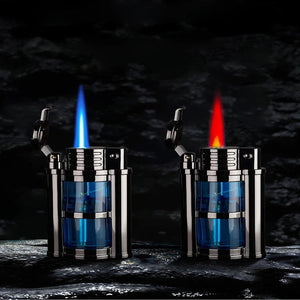 Dual Flame Butane Torch Lighter with Adjustable Windproof Jet