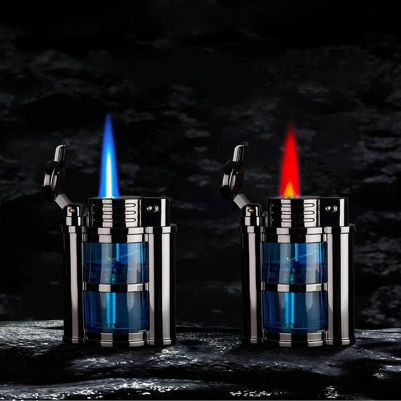 Dual Flame Butane Torch Lighter with Adjustable Windproof Jet