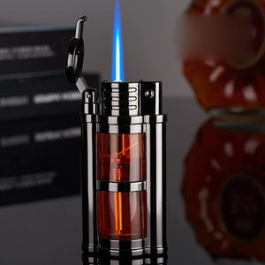 Dual Flame Butane Torch Lighter with Adjustable Windproof Jet