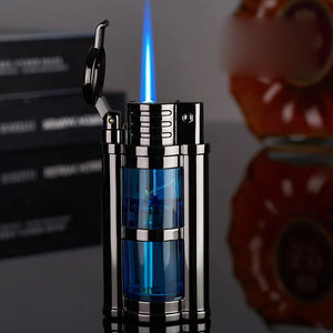 Dual Flame Butane Torch Lighter with Adjustable Windproof Jet