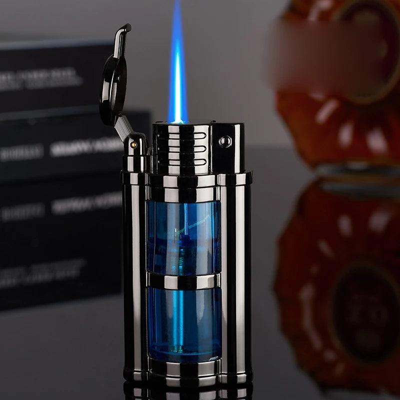 Dual Flame Butane Torch Lighter with Adjustable Windproof Jet