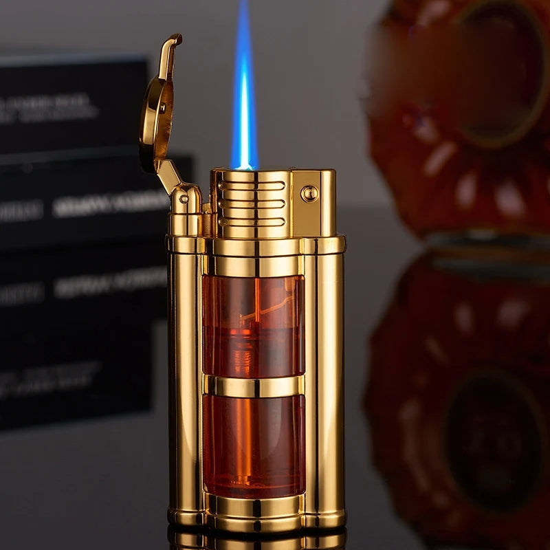 Dual Flame Butane Torch Lighter with Adjustable Windproof Jet