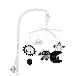 Black and White Baby Crib Mobile Music Box