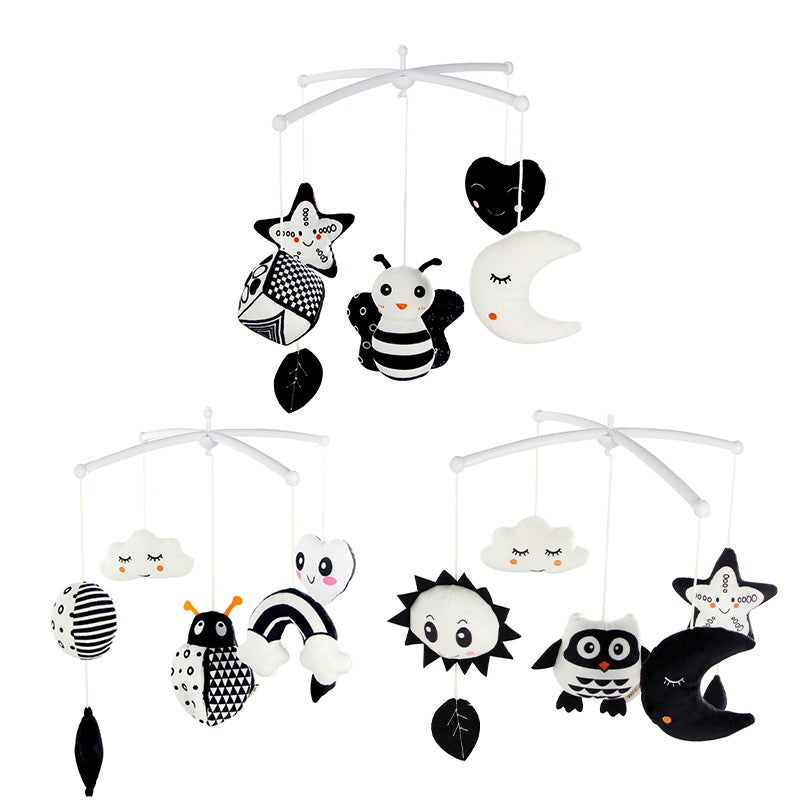 Black and White Baby Crib Mobile Music Box