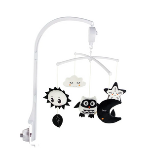Black and White Baby Crib Mobile Music Box