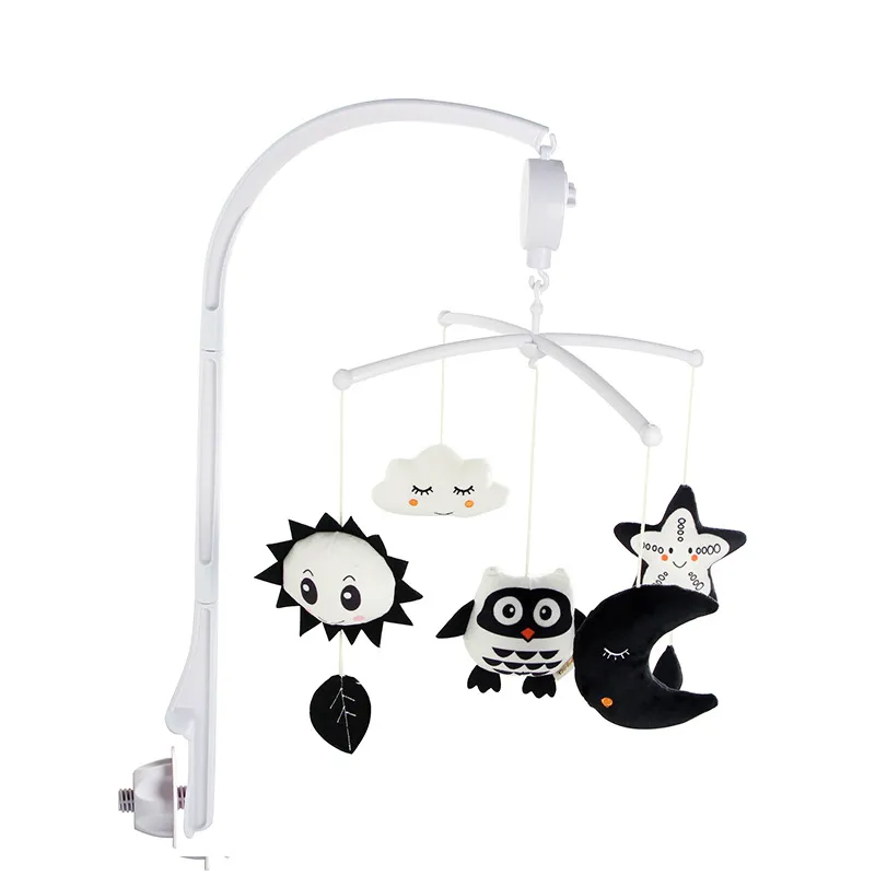 Black and White Baby Crib Mobile Music Box