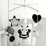 Black and White Baby Crib Mobile Music Box