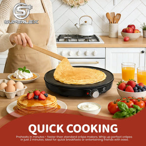 Electric Crepe Maker 1000W Non Stick Plate With Temperature Control 1005010553168616-al