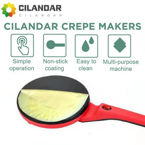 Electric Crepe Maker Non Stick Griddle Pan With Push Button Control 1005006968080263-JB12-Red-110V