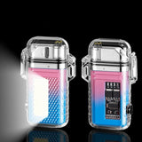 Electric Dual Arc Lighter With Cob Light, Valentines Gifts For Him 1005006187509133-A-Black White