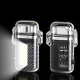 Electric Dual Arc Lighter With Cob Light, Valentines Gifts For Him 1005006187509133-A-Black White