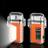 Electric Dual Arc Lighter With Cob Light, Valentines Gifts For Him 1005006187509133-A-Black White