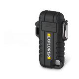 Electric Dual Arc Lighter With Cob Light, Valentines Gifts For Him 1005006187509133-A-Black White