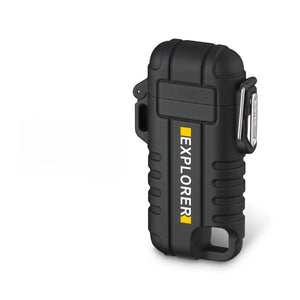 Electric Dual Arc Lighter With Cob Light, Valentines Gifts For Him 1005006187509133-A-Black White