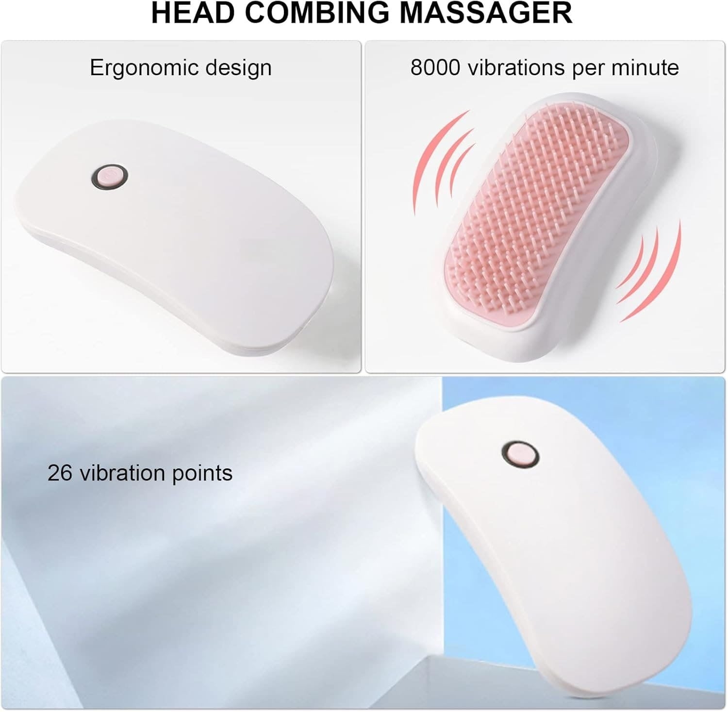 Electric Head Scalp Massager, Portable Massage and Stress Relief Device