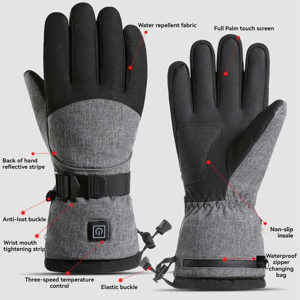 Electric Heated Winter Gloves Waterproof Thermal For Motorcycle Cycling Skiing 1005009810631924-XL