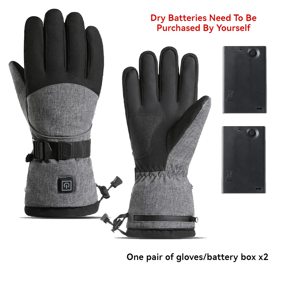 Electric Heated Winter Gloves Waterproof Thermal For Motorcycle Cycling Skiing 1005009810631924-XL