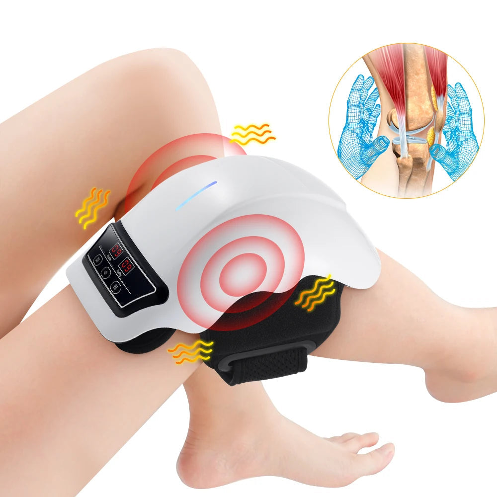 Electric Knee Massager With Compress And Vibration, 3 Temperature Levels 1005007344766731-al