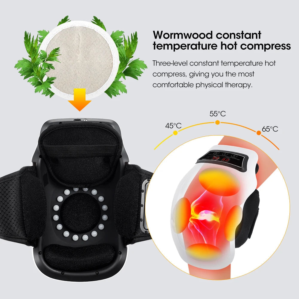 Electric Knee Massager With Compress And Vibration, 3 Temperature Levels 1005007344766731-al