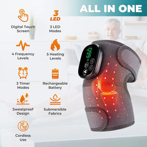 Electric Red Light Heating Knee Brace Massager For Knee Shoulder Elbow 1005007015677378-2pcs
