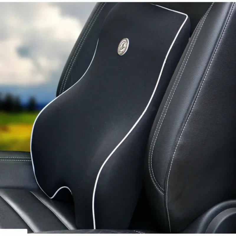 Ergonomic Memory Foam Lumbar and Neck Support Cushion Set
