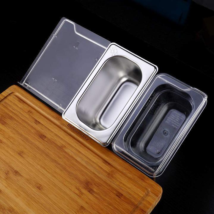 Extensible Bamboo Cutting Board Set With Containers For Kitchen With Juice Groove, Eco-Friendly Chopping And Serving Board