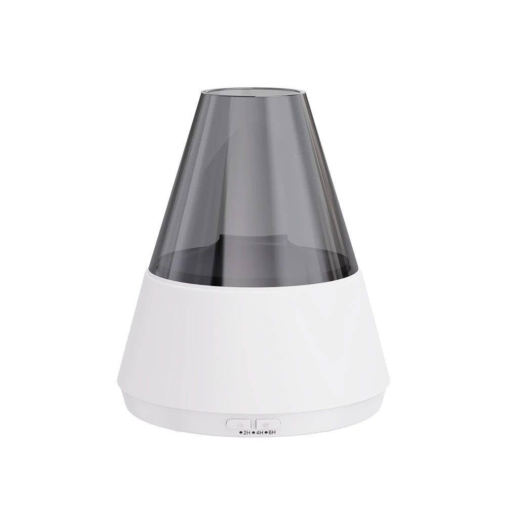 Flame Effect Essential Oil Diffuser Humidifier With Night Light 1005009734317551-Black