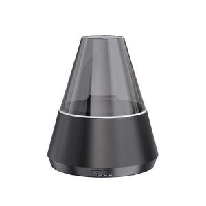 Flame Effect Essential Oil Diffuser Humidifier With Night Light 1005009734317551-Black