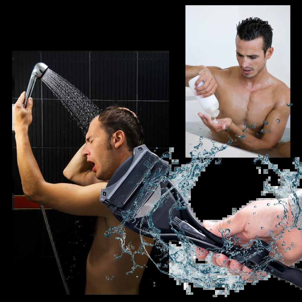 Foldable Back Hair Shaver with Two Heads