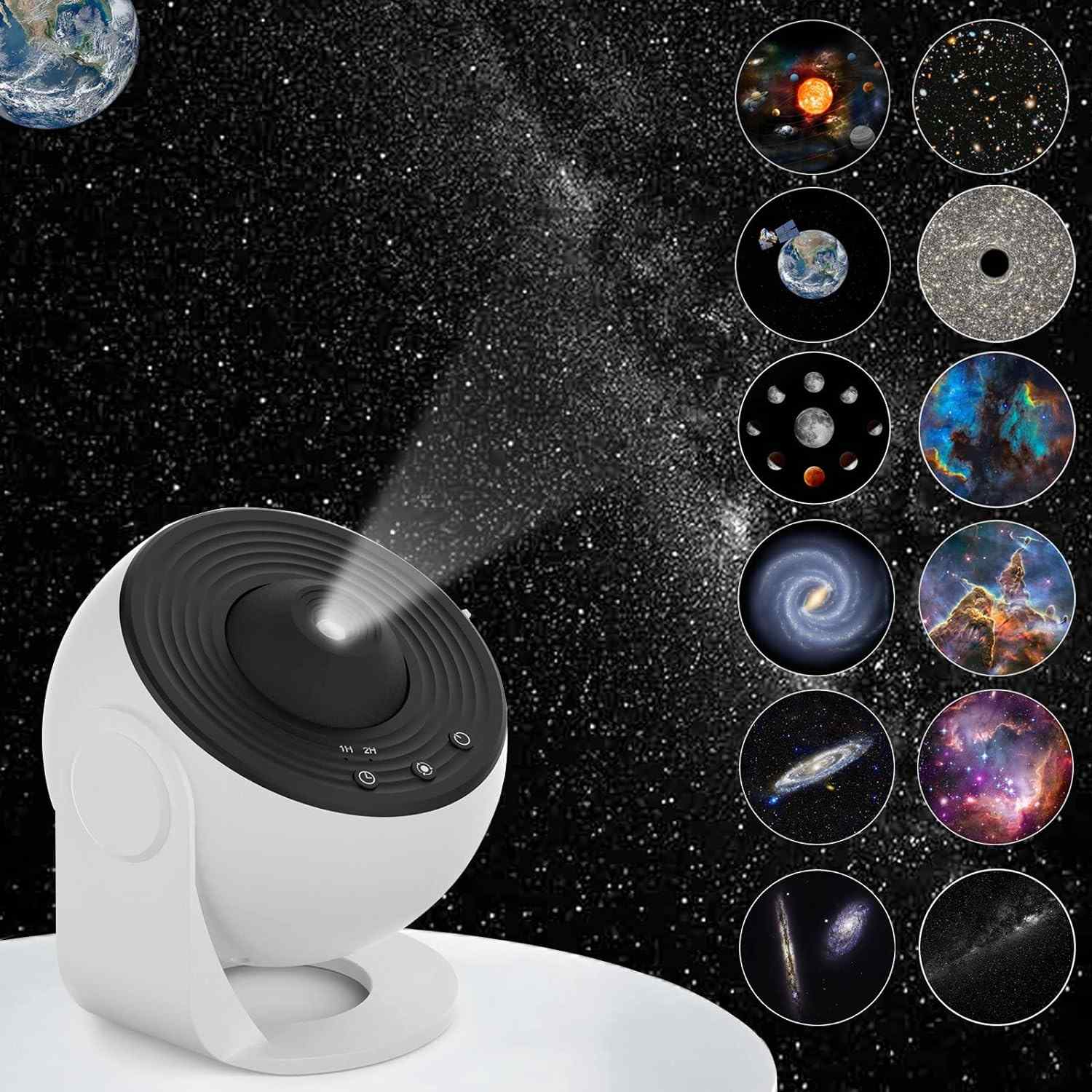 Galaxy Projector, Planetarium Star Projector Realistic Starry Sky Night Light with Solar System Constellation Moon