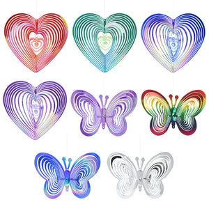 Reflective Butterfly Windmill Bird Repeller & Garden Decor