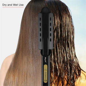 Adjustable Titanium Hair Straightener with Venting Holes