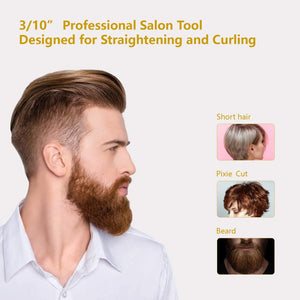 Titanium Thin Hair & Beard Straightener Dual Voltage