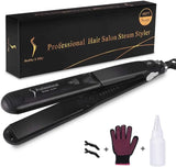 2-in-1 Professional Steam Hair Straightening & Curling Iron