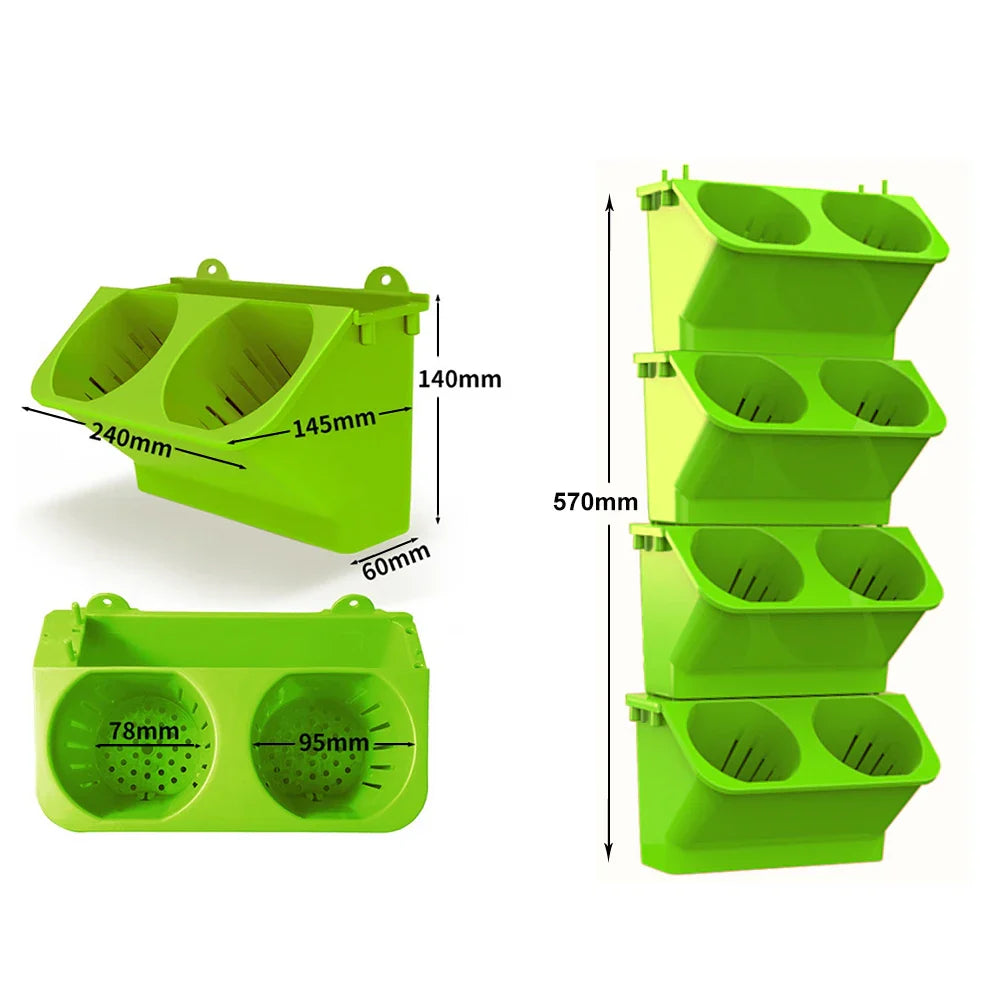 Stackable Self Watering Wall Planter Pots