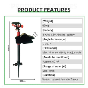 Animal Repellent Infrared Motion Sensor Sprinkler