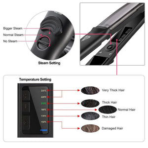 Steam Flat Iron with Ceramic Tourmaline Technology