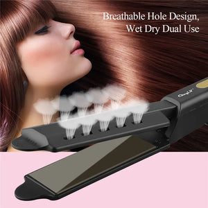 Adjustable Titanium Hair Straightener with Venting Holes