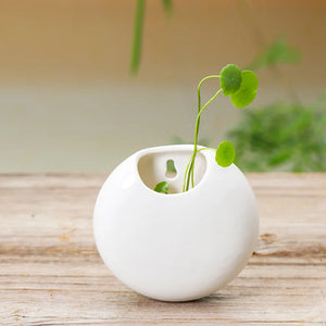 Modern Ceramic Wall Hung Plant Pot