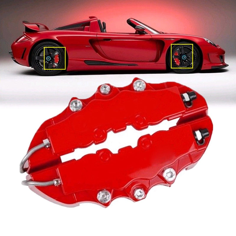 Car Brake Caliper Cover Red Brake  4 Pcs Universal Sets
