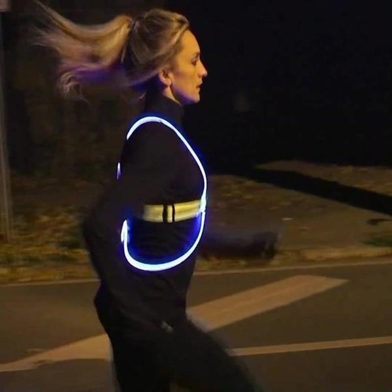 Led Running Vest With Flashing Lights - High Visibility For Night Safety