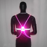 Led Running Vest With Flashing Lights - High Visibility For Night Safety