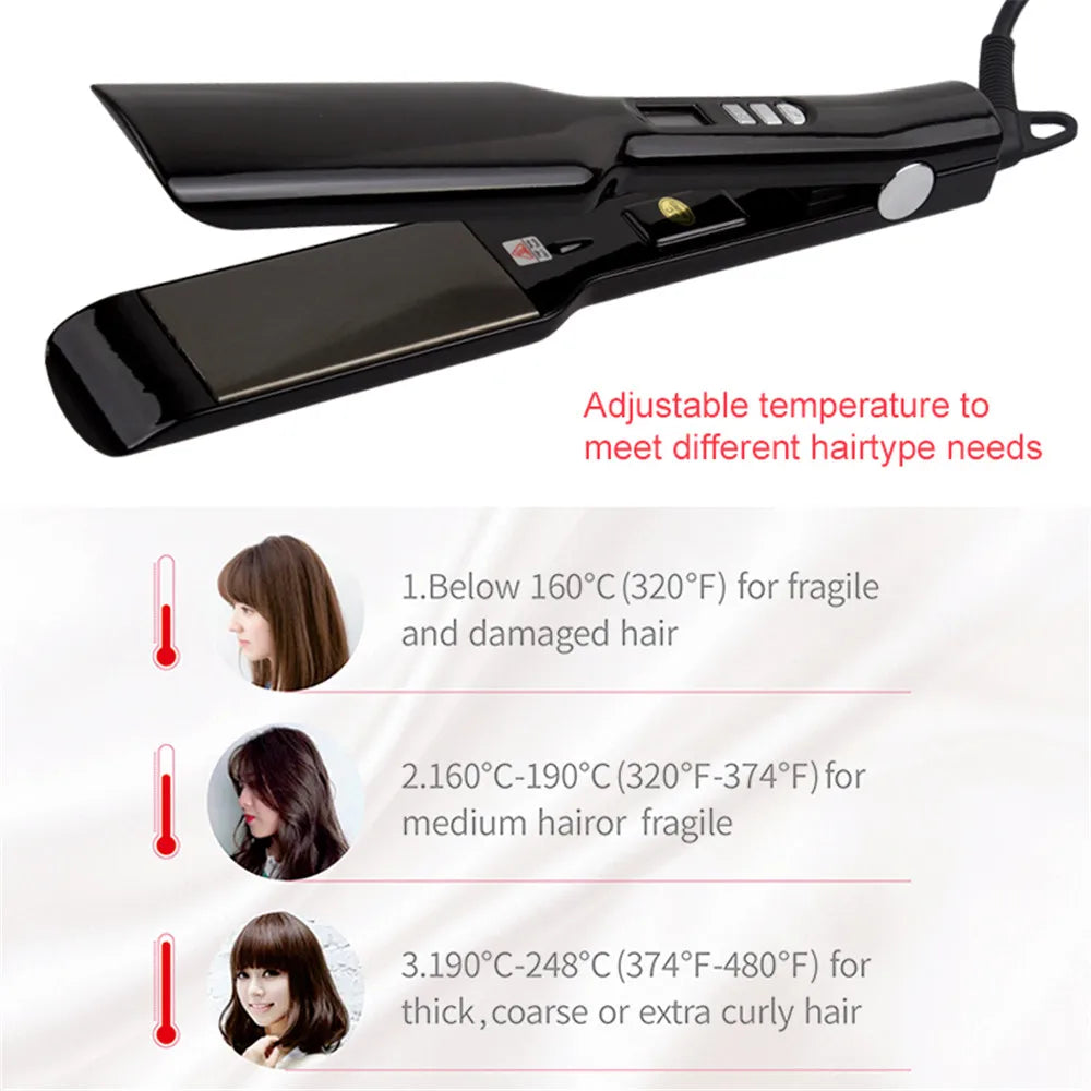 Professional Titanium Flat Iron Keratin Hair Styler 470℉