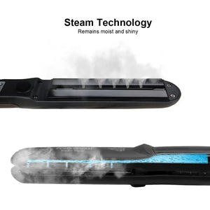 Professional Ceramic Steam Hair Straightener with Argan Oil