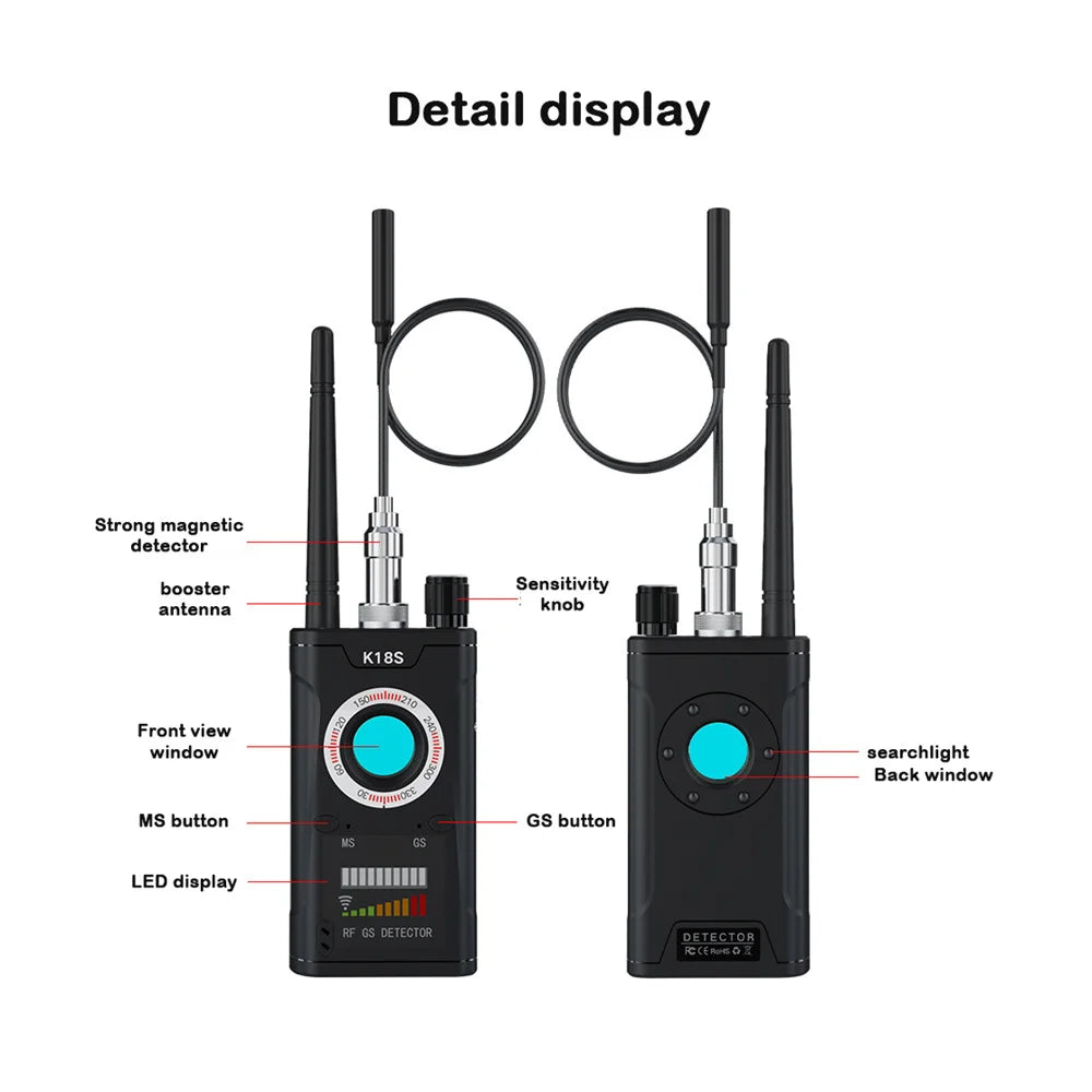Handheld Rf Signal Detector With Camera Finder And Vibration Alarm 1005006113997482-EU Plug